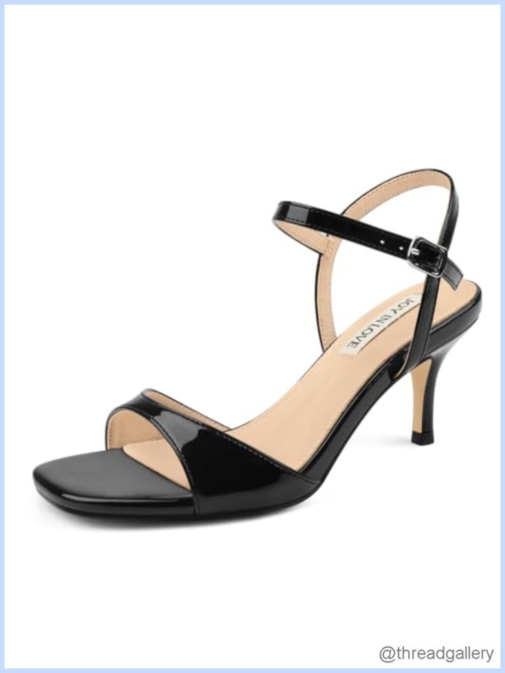 Kitten Heels Open Toe Ankle Strap Sandals 2.5 Inch Heel